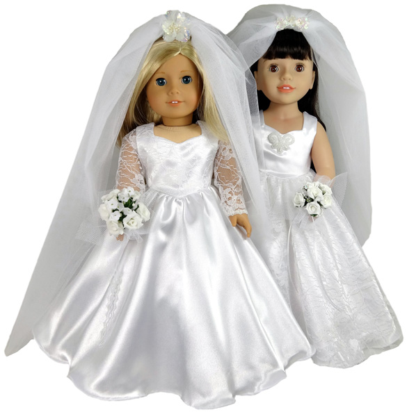 18 inch doll wedding dress