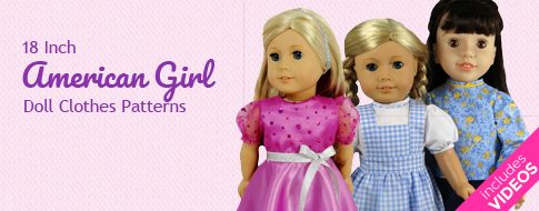 18 Inch American Girl Doll Clothes Patterns with image of dolls in dresses
